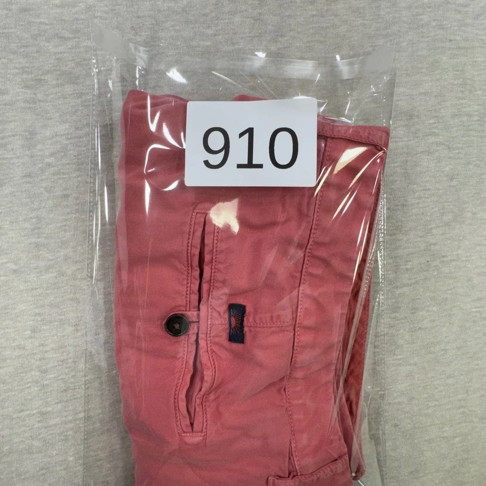 Faherty Men Chino Cotton/Tencel Blend Shorts In Nantucket Red Size 40 8